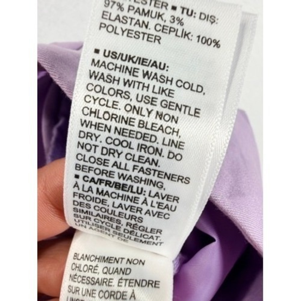NEW The Drop Purple Pleated Wide Leg Pants High Rise Size M - Picture 8 of 10